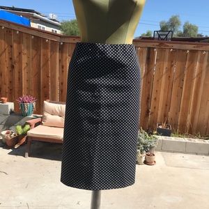 Philosophy Black and White polka dot pencil skirt.
